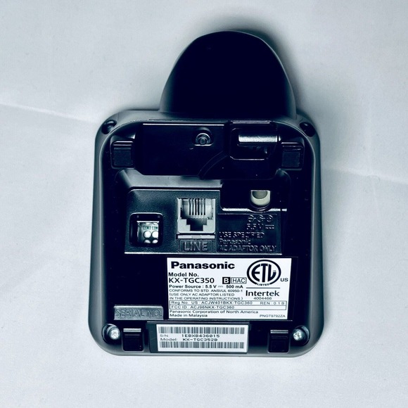 Panasonic KX-TGC352 Expandable Cordless Phone Backlit Display Black Intercom - Picture 6 of 16